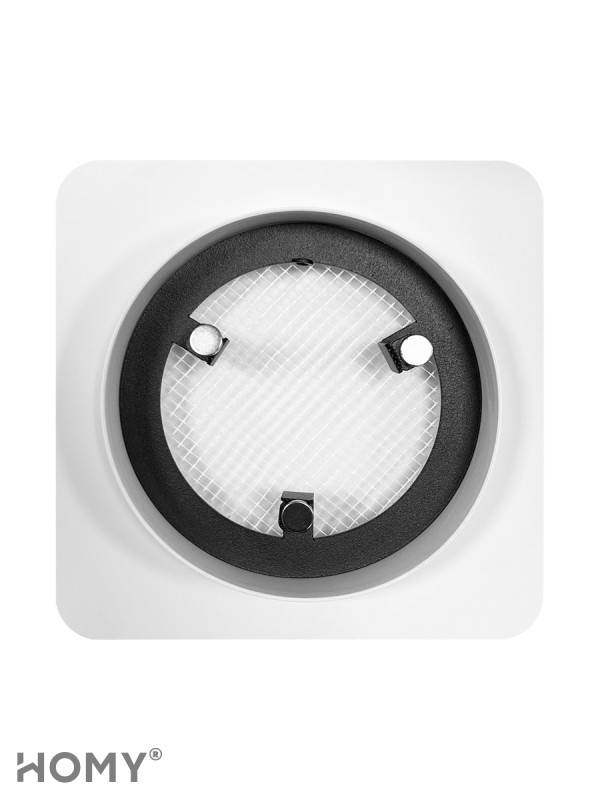 Вентиляционная решетка теневая HOMY AIR Круглый AV100125W (d150) белая без крышки