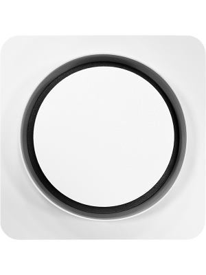 Вентиляционная решетка теневая HOMY AIR Круглый AV100125W (d150) белая спереди