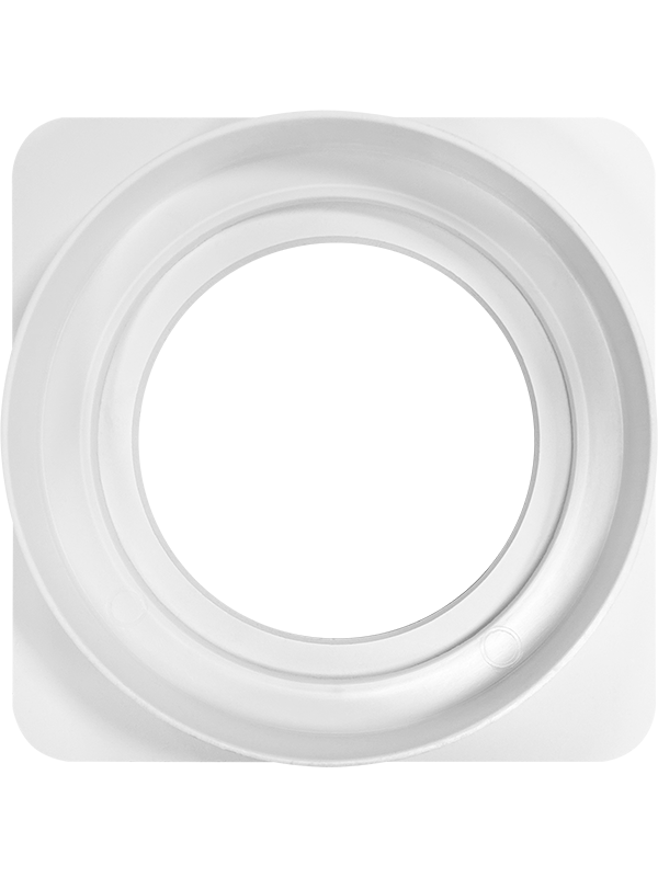 Вентиляционная решетка теневая HOMY AIR Круглый AV100150W белая передняя часть сзади