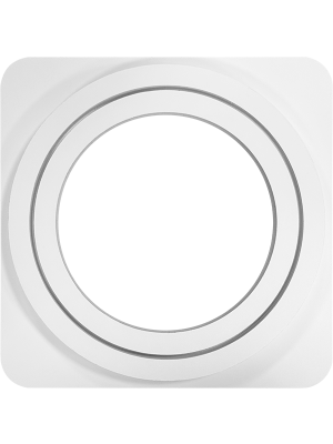 Вентиляционная решетка теневая HOMY AIR Круглый AV100150W белая передняя часть