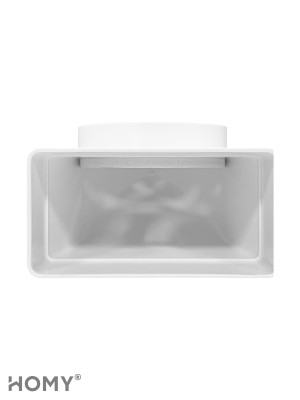 Вентиляционная решетка теневая HOMY AIR Круглый AV100W белая спереди