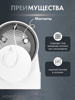Теневая решетка 100 белая с переходником на 60-120 AV100W преимущества