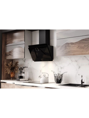 Вытяжка Faber Tocco BK 60 черное стекло интерьер