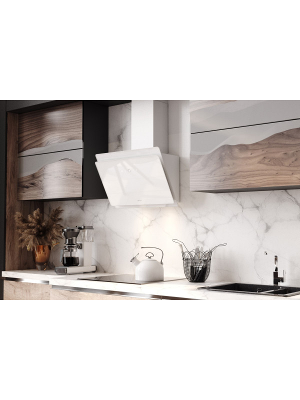 Вытяжка Faber Tocco WH 60 белое стекло интерьер