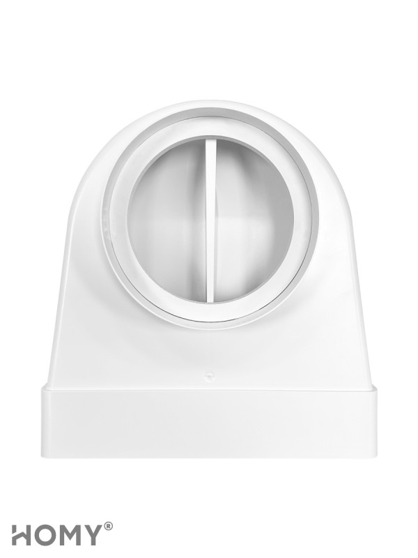 Вентиляционная решетка теневая HOMY AIR Круглый AV125W белая спереди без крышки