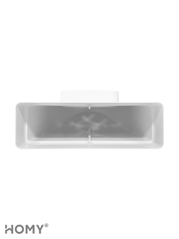 Вентиляционная решетка теневая HOMY AIR Круглый AV125W белая спереди