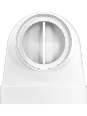 Вентиляционная решетка теневая HOMY AIR Круглый AV125W белая спереди без крышки