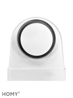 Вентиляционная решетка теневая HOMY AIR Круглый AV125W белая спереди