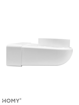 Вентиляционная решетка теневая HOMY AIR Круглый AV125W белая сбоку