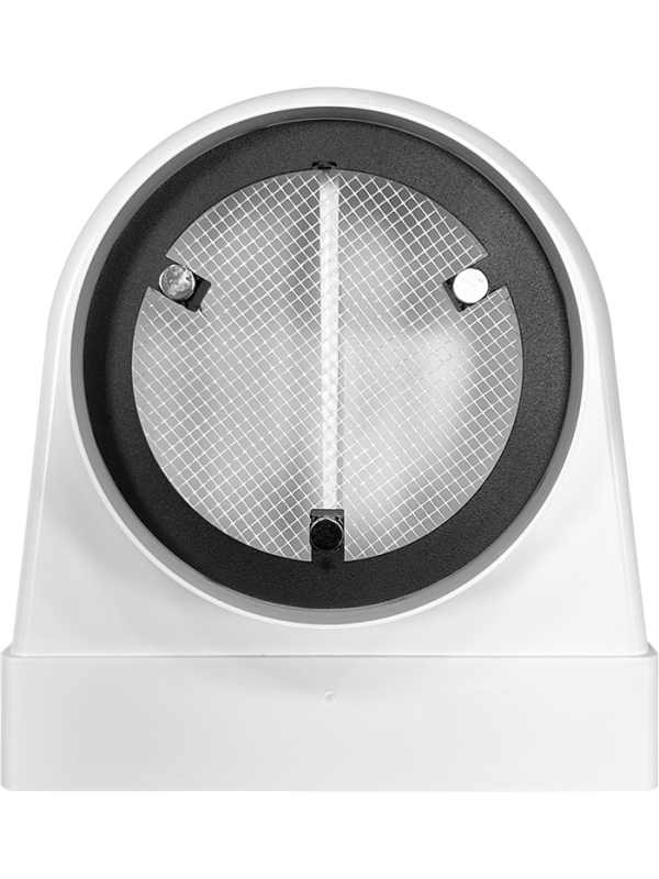 Вентиляционная решетка теневая HOMY AIR Круглый AV150W белая спереди без крышки