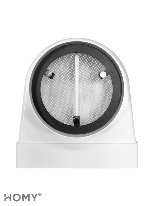 Вентиляционная решетка теневая HOMY AIR Круглый AV150W белая спереди без крышки