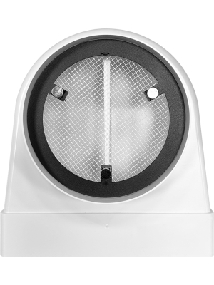 Вентиляционная решетка теневая HOMY AIR Круглый AV150W белая спереди без крышки