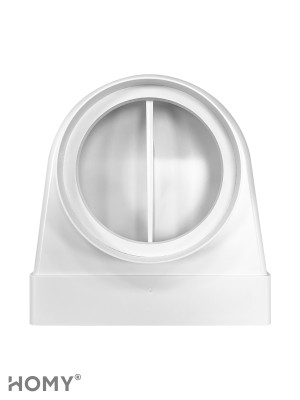Вентиляционная решетка теневая HOMY AIR Круглый AV150W белая спереди без центрального диска