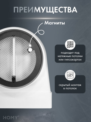 Теневая решетка 150 белая с переходником на 60-204 AV150W преимущества