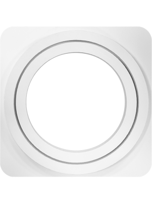 Вентиляционная решетка теневая с вентилятором HOMY AIR Круглый AV100125WT белая передняя панель