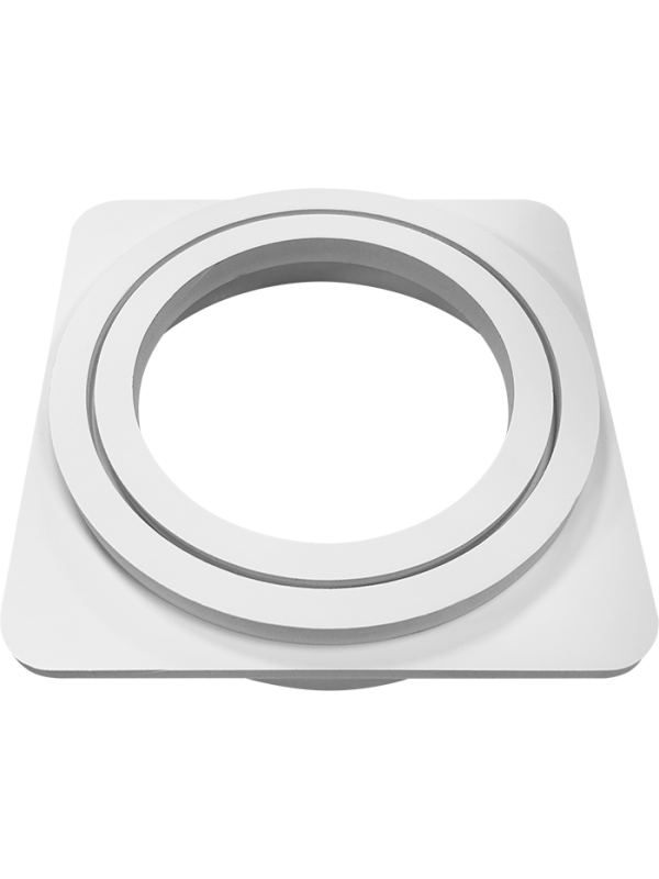 Вентиляционная решетка теневая с вентилятором HOMY AIR Круглый AV100150WS белая передняя панель