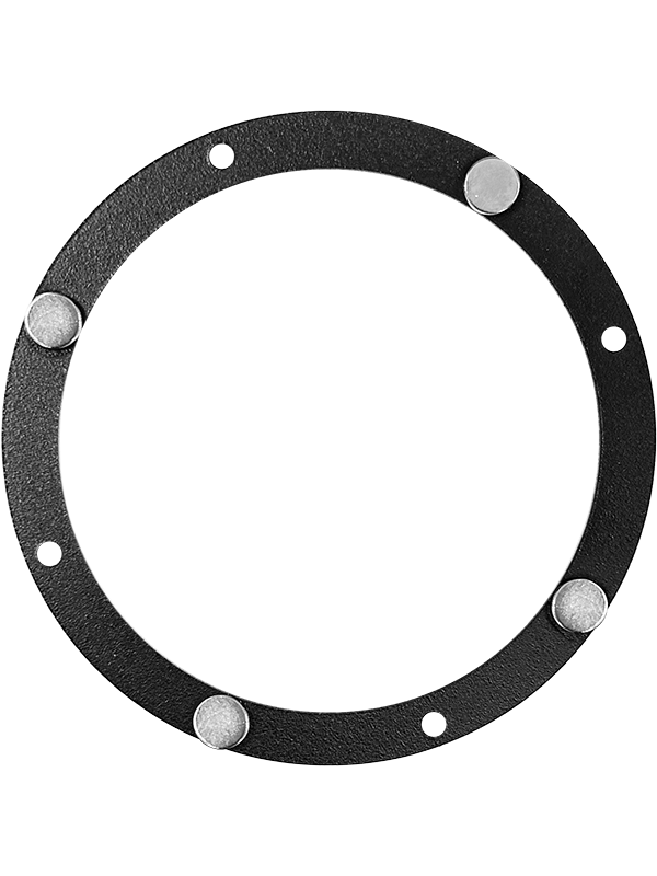 Вентиляционная решетка теневая с вентилятором HOMY AIR Круглый AV100150WS белая центральный диск сзади