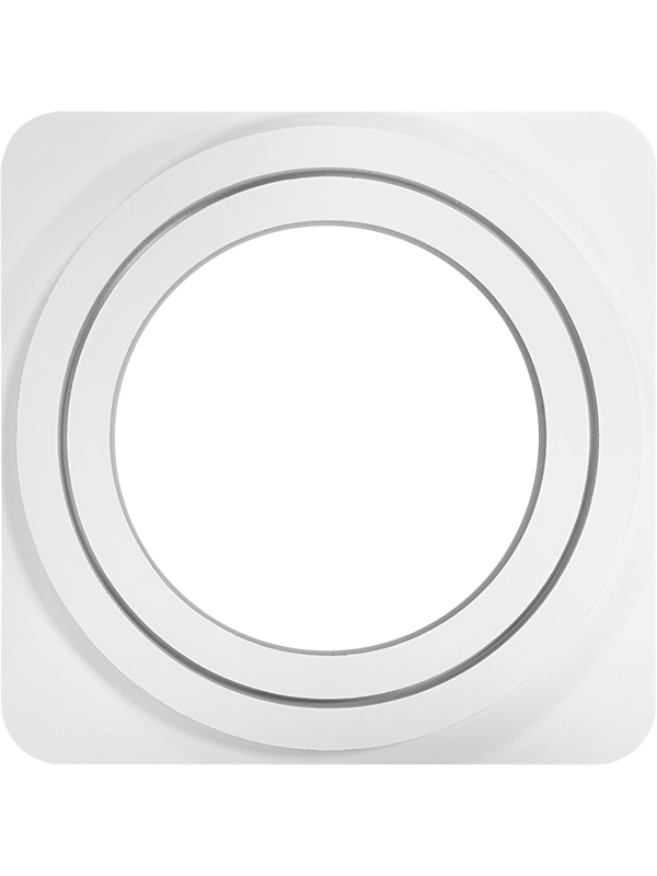 Вентиляционная решетка теневая с вентилятором HOMY AIR Круглый AV100150WT белая передняя панель