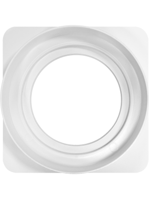 Вентиляционная решетка теневая с вентилятором HOMY AIR Круглый AV100150WT белая передняя панель сзади