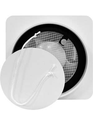 Вентиляционная решетка теневая с вентилятором HOMY AIR Круглый AV100WS белая