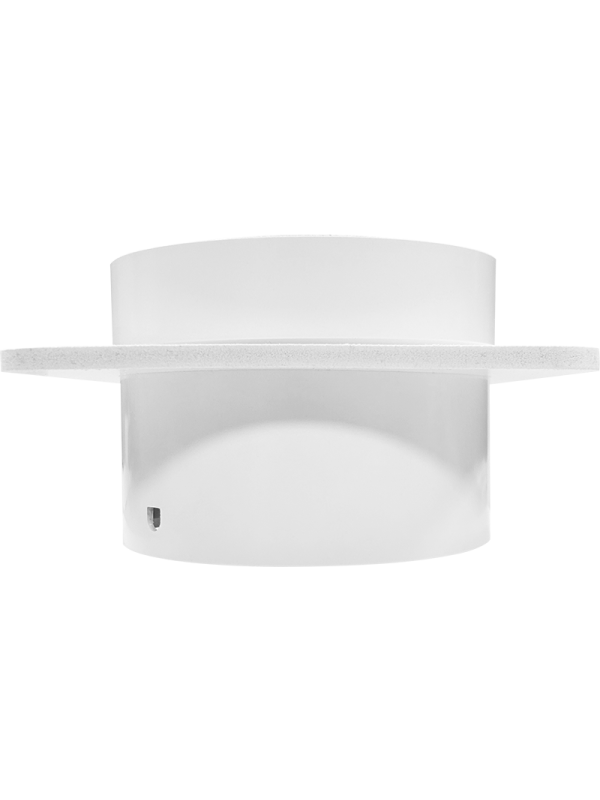 Вентиляционная решетка теневая с вентилятором HOMY AIR Круглый AV125WS белая сбоку