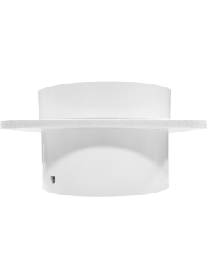 Вентиляционная решетка теневая с вентилятором HOMY AIR Круглый AV125WS белая сбоку