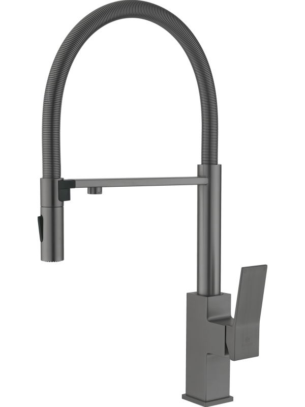 Смеситель Ganzer GZ05126-Q оружейная сталь