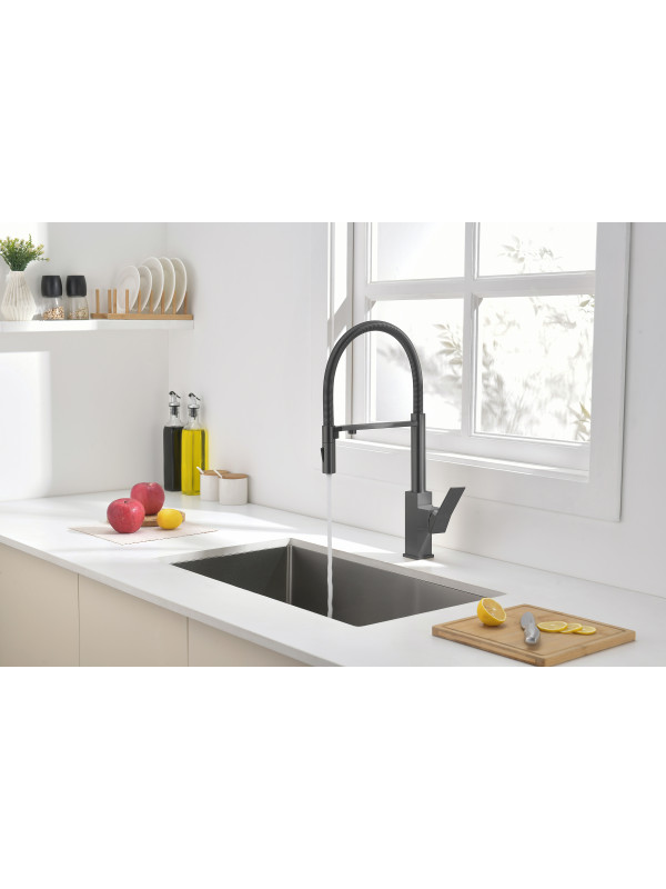 Смеситель Ganzer GZ05126-Q оружейная сталь 3