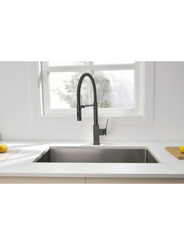 Смеситель Ganzer GZ05126-Q оружейная сталь 8