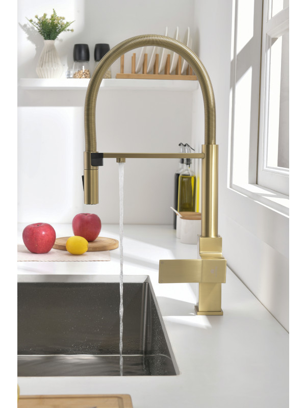 Смеситель Ganzer GZ05126-S матовое золото 3