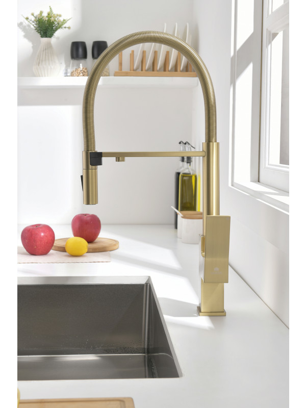 Смеситель Ganzer GZ05126-S матовое золото 6