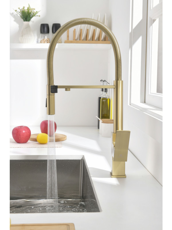 Смеситель Ganzer GZ05126-S матовое золото 5