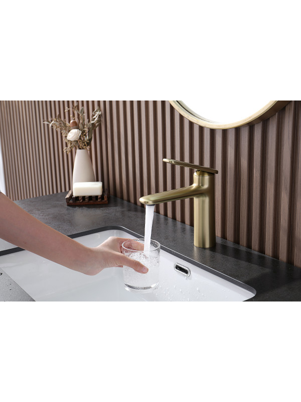 Смеситель Ganzer GZ02111-S матовое золото 14