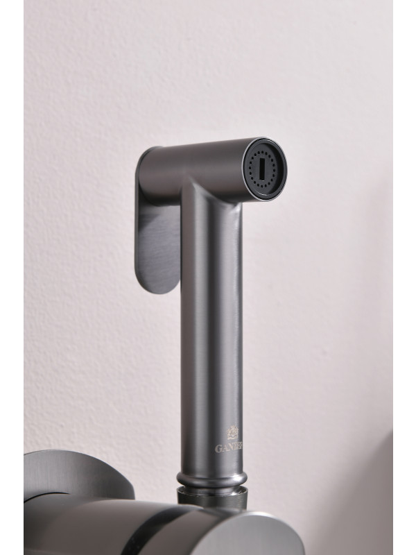 Гигиенический душ Ganzer GZ06157 оружейная сталь 4