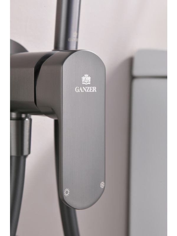 Гигиенический душ Ganzer GZ06157 оружейная сталь 5