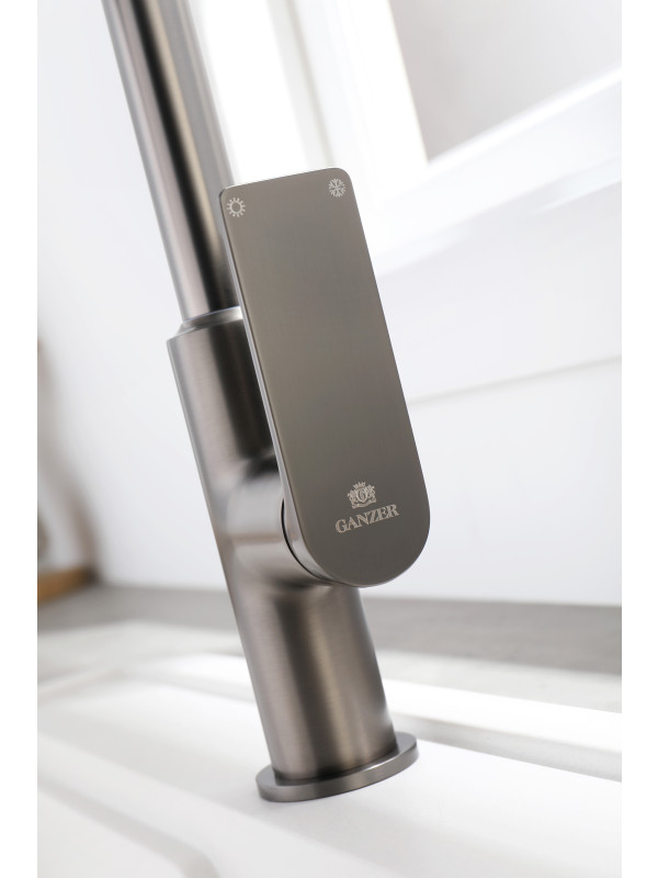 Смеситель Ganzer GZ07126-Q оружейная сталь 3