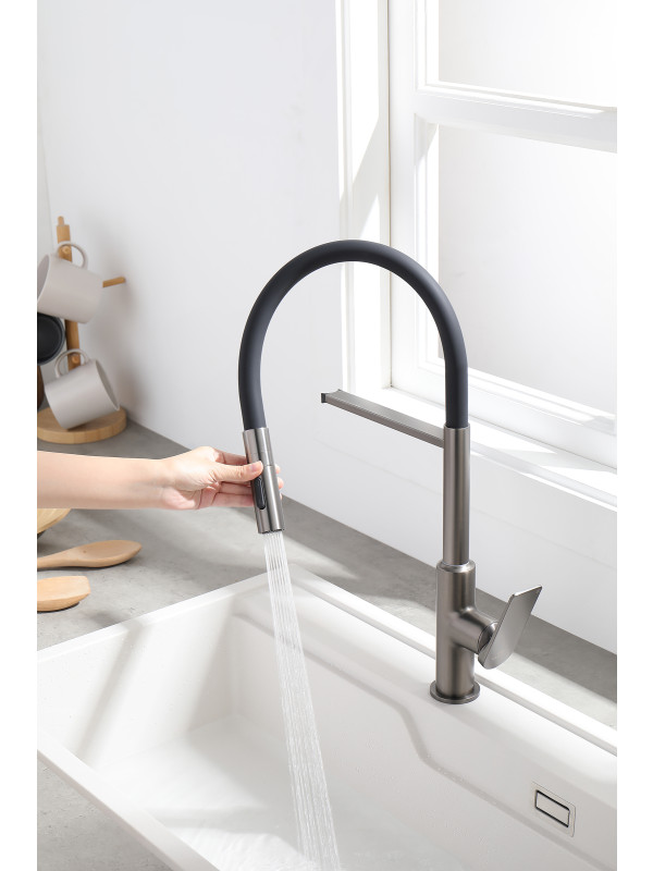 Смеситель Ganzer GZ07126-Q оружейная сталь 4