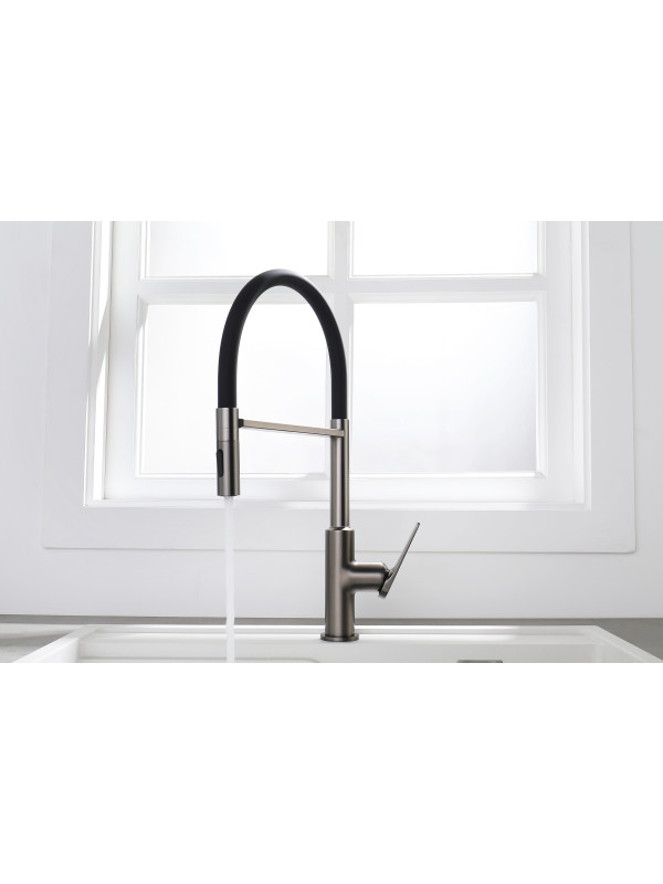 Смеситель Ganzer GZ07126-Q оружейная сталь 7