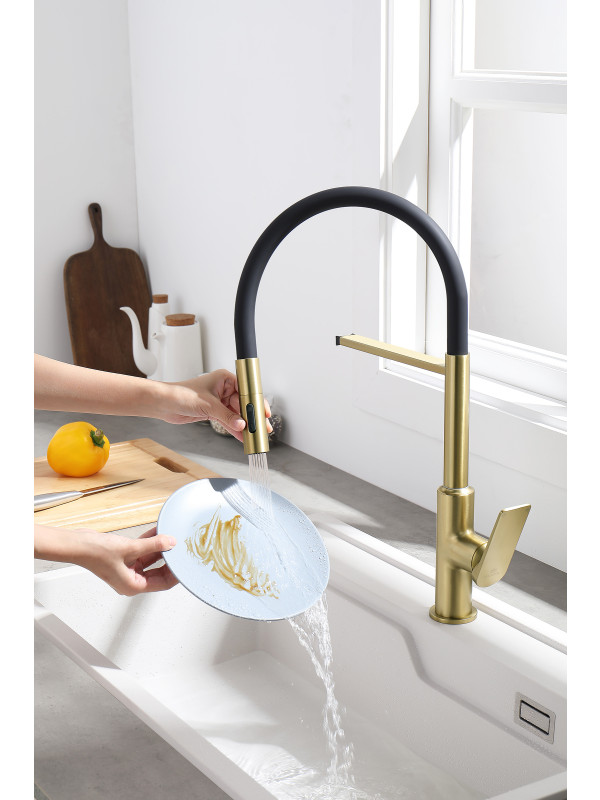 Смеситель Ganzer GZ07126-C матовое золото 7