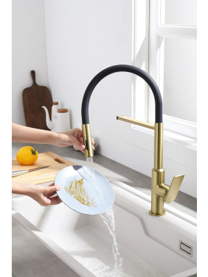 Смеситель Ganzer GZ07126-C матовое золото 7