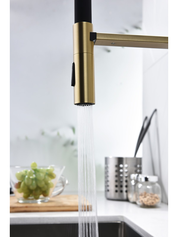 Смеситель Ganzer GZ12127-SC матовое золото 5