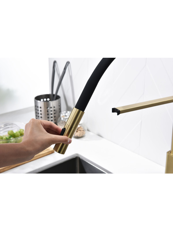 Смеситель Ganzer GZ12127-SC матовое золото 7