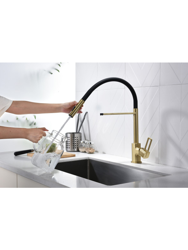 Смеситель Ganzer GZ12127-SC матовое золото 8