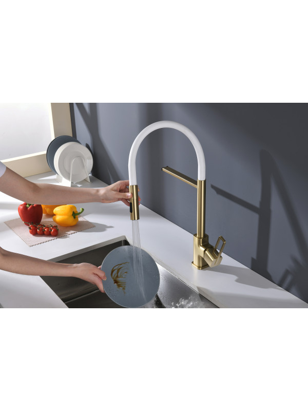 Смеситель Ganzer GZ12127-SF матовое золото 6