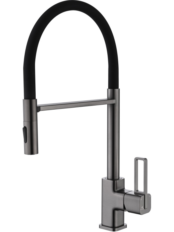 Смеситель Ganzer GZ12127-QC оружейная сталь