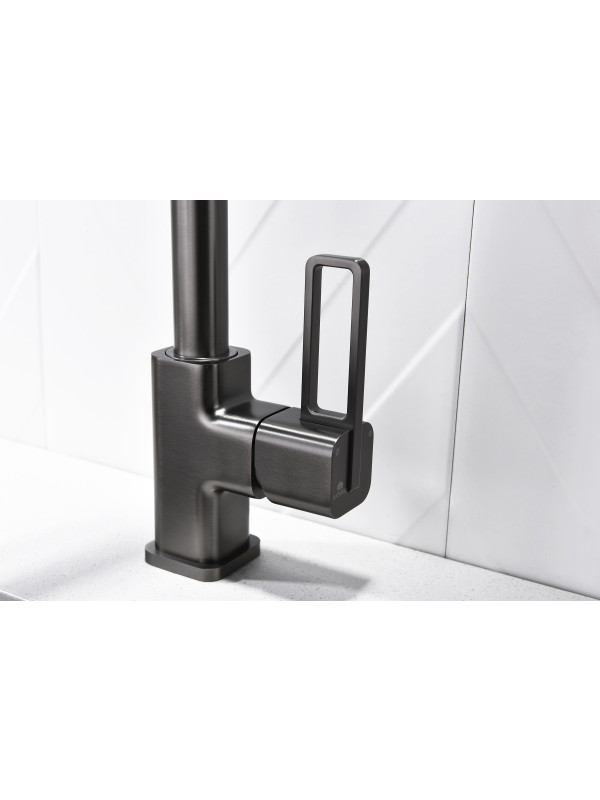 Смеситель Ganzer GZ12127-QC оружейная сталь 4