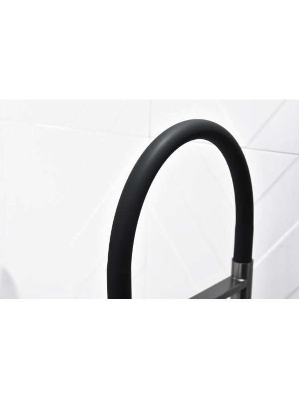 Смеситель Ganzer GZ12127-QC оружейная сталь 5