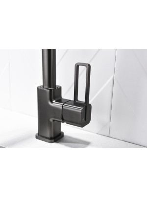 Смеситель Ganzer GZ12127-QC оружейная сталь 4