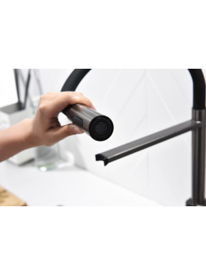 Смеситель Ganzer GZ12127-QC оружейная сталь 9