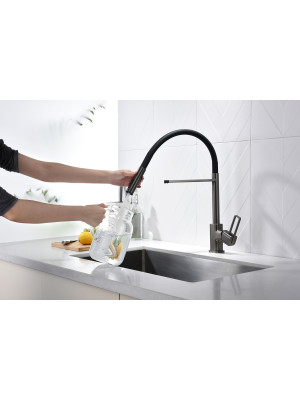 Смеситель Ganzer GZ12127-QC оружейная сталь 10